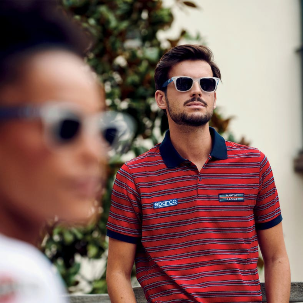 SPARCO - POLO SPORTLINE STRIPES MARTINI TALLA L