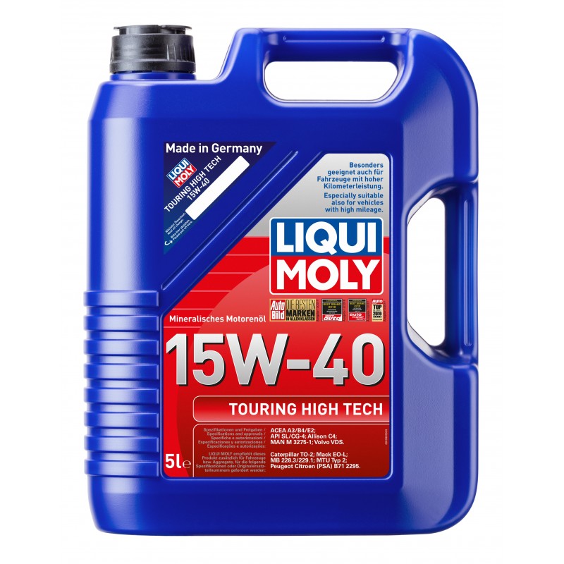 LIQUI MOLY TOURING HIGH TECH MOTOROIL 15W-40 / para motores a gasolina y diesel freeshipping - All Racing Perú