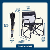 GCI OUTDOOR SILLA FREESTYLE ROCKER ELITE COLOR NEGRO