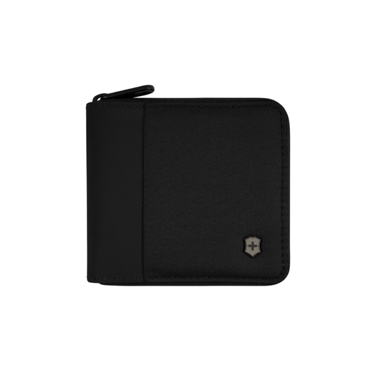 VICTORINOX BILLETERA ZIP AROUND TRAVEL ESSENTIALS COLOR NEGRO