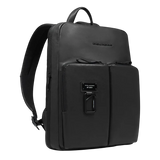 PIQUADRO MOCHILA FINA EXPANDIPLE DE 14" COLOR GRIS