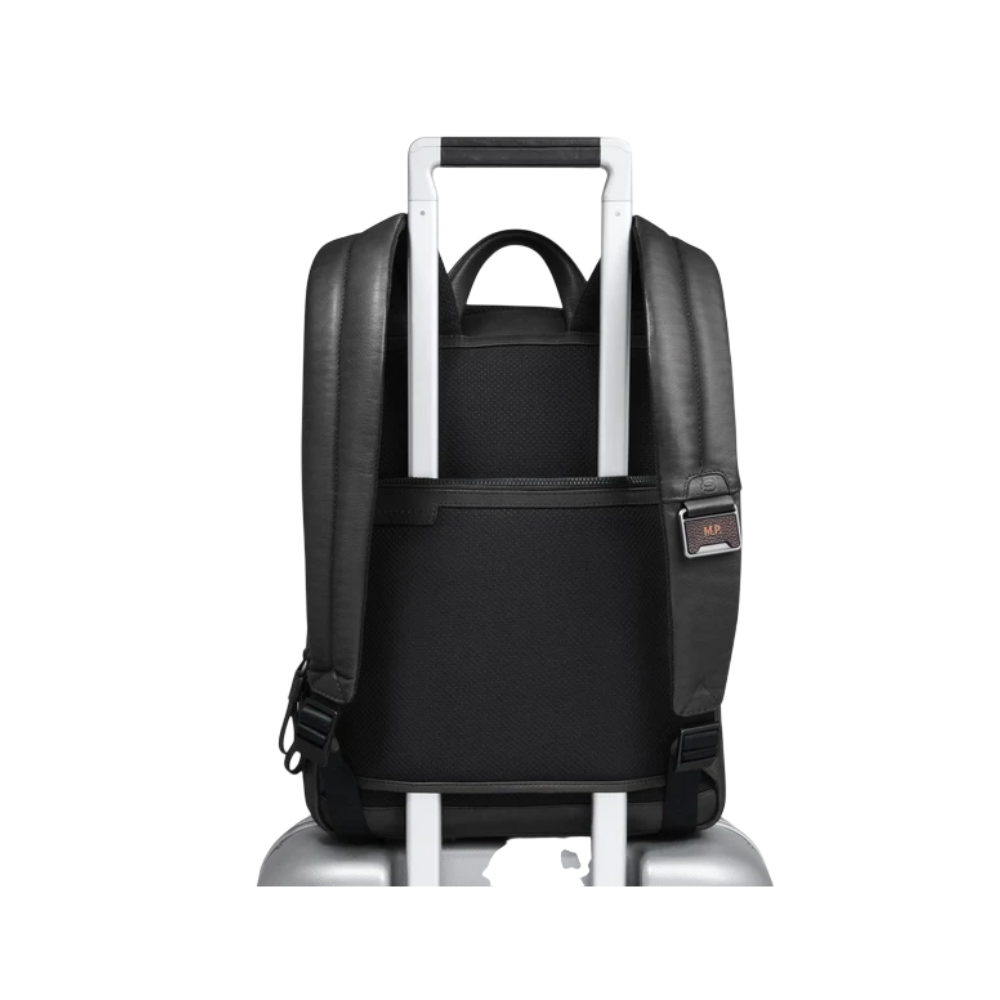 PIQUADRO MOCHILA FINA EXPANDIPLE DE 14" COLOR GRIS