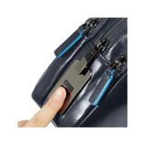 PIQUADRO BOLSO DE MANO CON CIERRE HUELLA DIGITAL AZUL