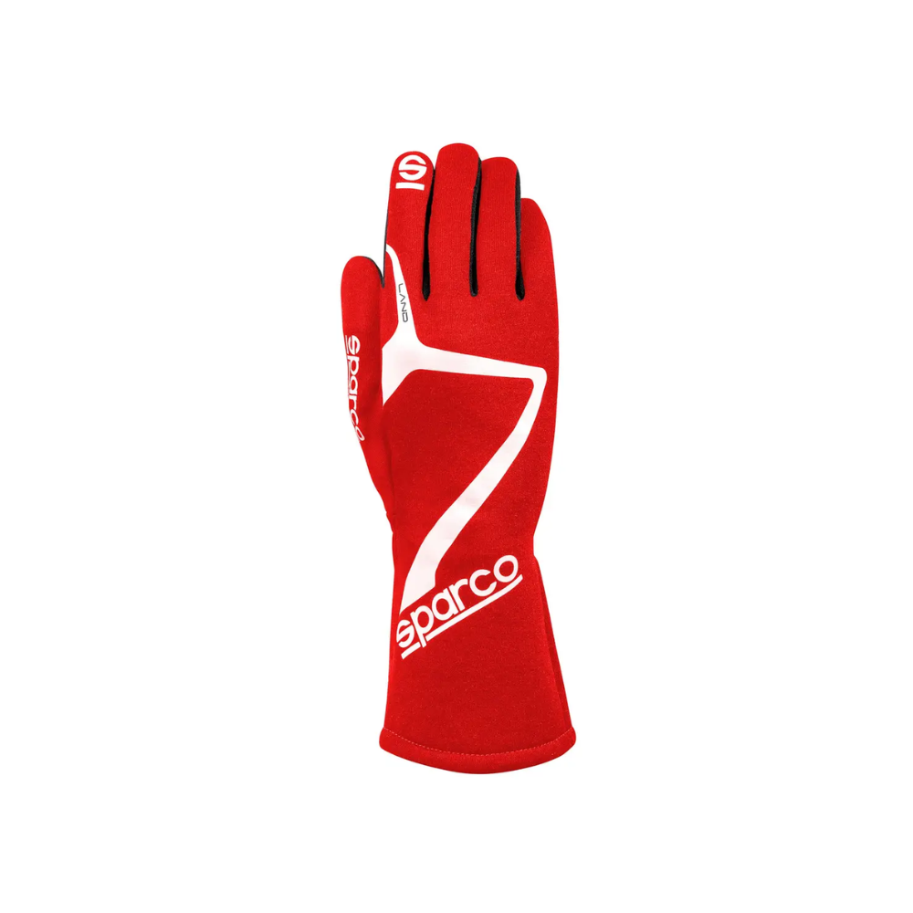 SPARCO GUANTES LAND HOMOLOGACIÓN COLOR ROJO C/ BLANCO