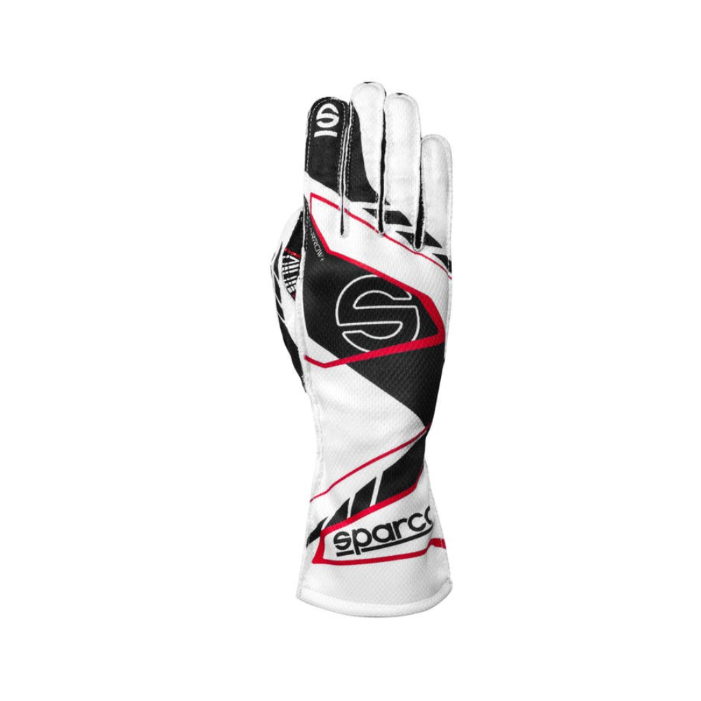 SPARCO GUANTES K-ARROW  HOMOLOGACIÓN  BLANCO C/ NEGRO