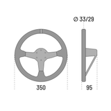 SPARCO VOLANTE STRWHL 325 SUEDE COLOR NEGRO