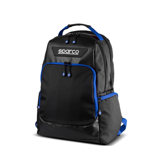 SPARCO MOCHILA SUPERSTAGE BANK COLOR NEGRO C/ AZUL