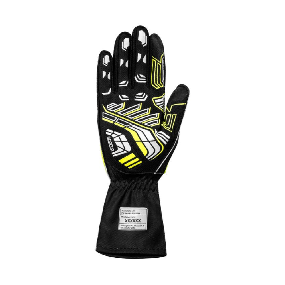 SPARCO - GUANTES KARTING K-ARROW HOMOLOGACION  COLOR NEGRO C/ AMARILLO