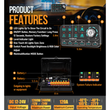 AUXBEAM PANEL DE INTERRUMPTORES RGB CON PERILLAS