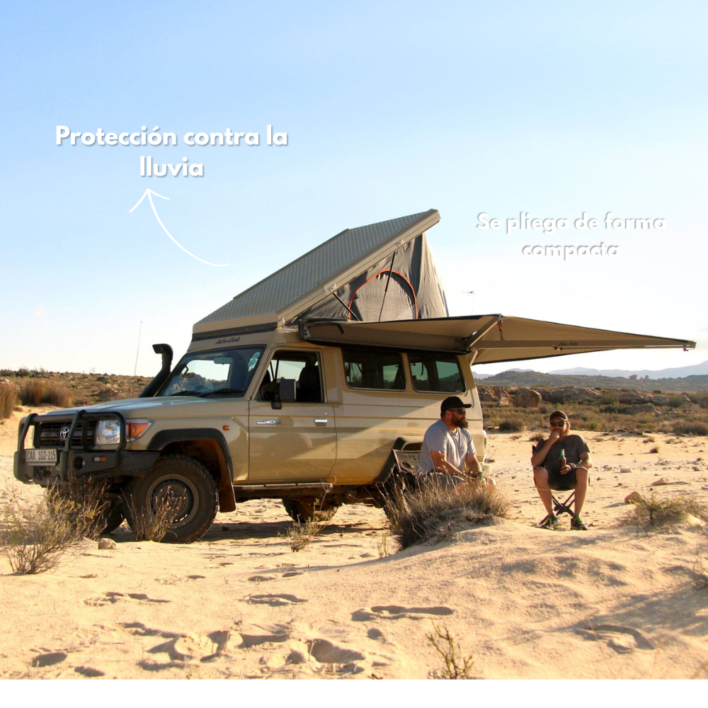 ALUCAB CARPA DE TECHO CON KIT DE CONVERSIÓN PARA LAND CRUISER 78 BEIGE