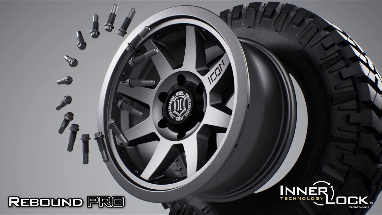 ICON - ARO REBOUND PRO TITANIUM 17x8.5 5X127 ET-6 (JEEP)