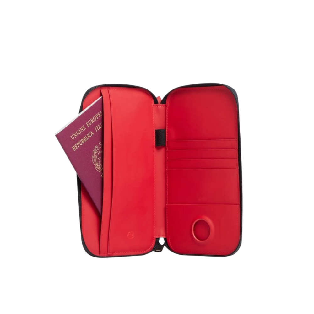 PIQUADRO PORTA PASAPORTE CON CREMALLERA DUCATI - RJ