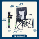 GCI OUTDOOR SILLA BALANCÍN AJUSTABLE CARBONO OSCURO