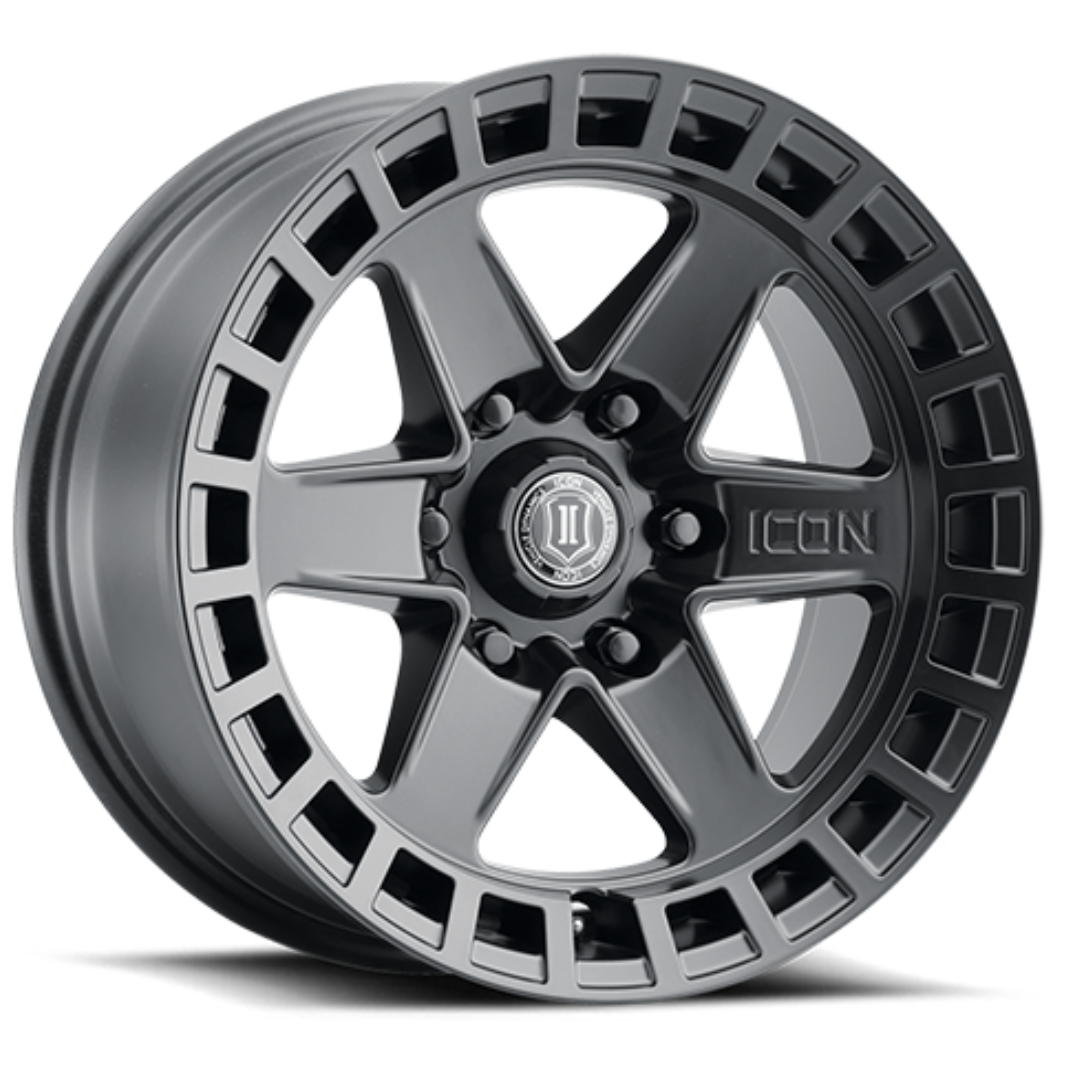 ICON ALLOYS RAIDER SATIN BLACK ARO 17"