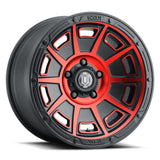 ICON ALLOYS VICTORY SATIN BLACK WITH RED TINT ARO 17" freeshipping - All Racing Perú