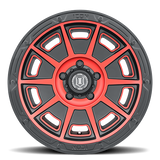 ICON ALLOYS VICTORY BLACK WITH RED ARO 17" freeshipping - All Racing Perú
